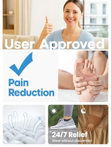 Habioer Bunion Corrector for Women & Men, Breathable Toe Straightener for the Thumb and Little Toe, Comfortable & Adjustable for Day/Night Use, Bunion Relief Splint(1 Pair)