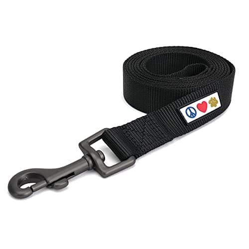 Pawtitas Solid Dog Leash Puppy Training Lead Black Extra Small/Small Daily Use Outdoor Control Laisse Solide Pour Chien Chiot Noir 1.8 m
