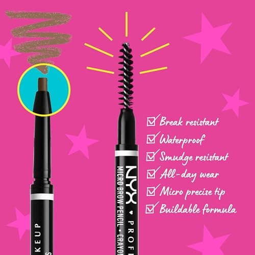 NYX PROFESSIONAL MAKEUP Micro Brow Pencil, Precise Eyebrow Pencil - Taupe