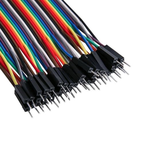 ELEGOO 120pcs Multicolored Dupont Wire 40pin Male to Female, 40pin Male to Male, 40pin Female to Female Breadboard Jumper Wires Ribbon Cables Kit Compatible with Arduino Projects