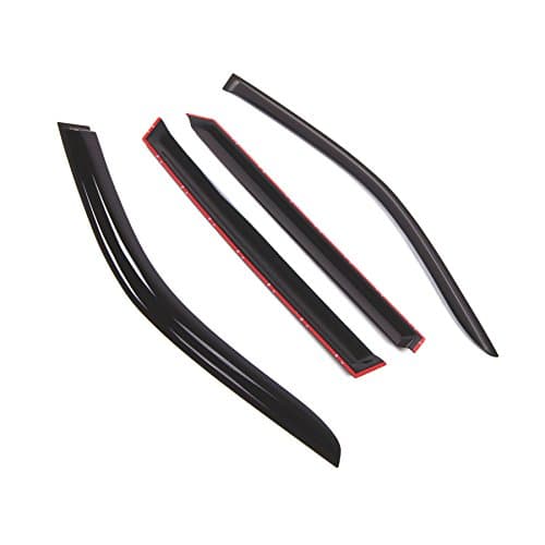 Tuningpros Window Visor Compatible with 2014-2016 BMW X5, DGWV2-782 Outside Mount Deflector Rain Guard Dark Smoke, 4 Pcs Set