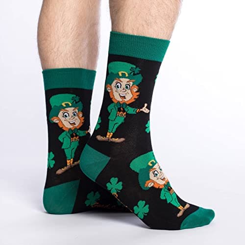 Good Luck Sock Men's St. Patrick's Day Leprechaun Socks, Adult, Shoe Size 7-12