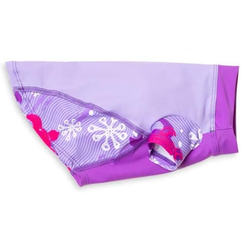 PlayaPup Dog Sun Shirt, USA Made (UPF 50+), Purple Wave, 3X-Large