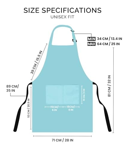 Utopia Kitchen 2 Pack Bib Apron, Adjustable with 2 Pockets, Water and Oil Resistant, Cooking Kitchen Chef Apron for Women Men