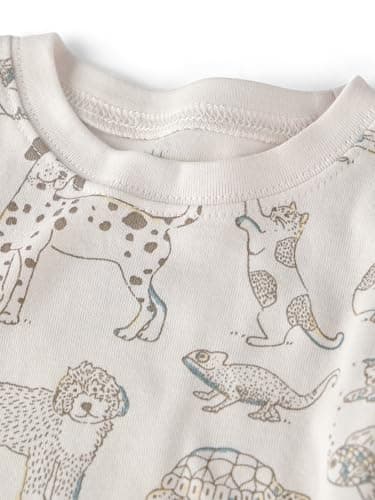 Little Planet by Carter's Neutral 2-piece Pajamas Made with Organic Cotton, Pet Print, 5T