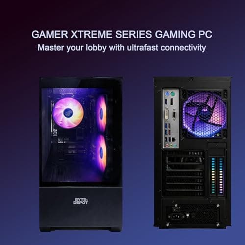 BYTE DEPOT Gamer Master Gaming Desktop PC - Intel Core i7, 32GB RAM, 1TB Ultra-Fast SSD, GeForce RTX 3050 6GB GDDR6, WiFi 6 Ready & Windows 11 Pro