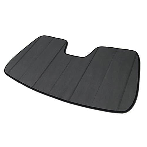 Front Car Windshield Sun Shade Compatible with 2009-2015 BMW F01 F02 750i 750iL | Custom Fit Visor Accordion Fold Style Sun Protector | Silver & Grey 1-pc Set | SS-025