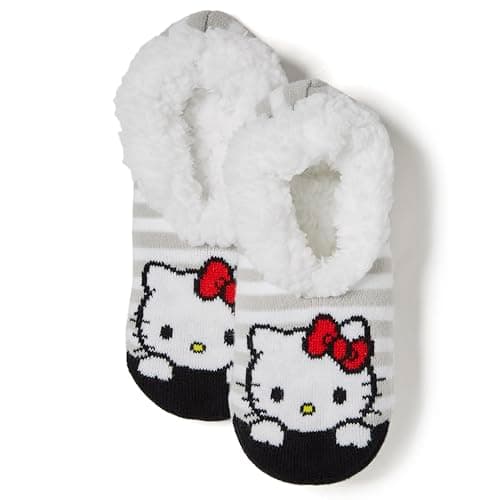 Hello Kitty Women's Teddy Fur Slipper Socks