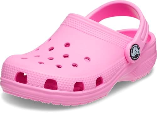 Crocs Kids Classic Clog (Toddler) - Clogs for Kids - Synthetic Upper - Ventilation Holes - Round Toe Taffy Pink 7 Toddler M