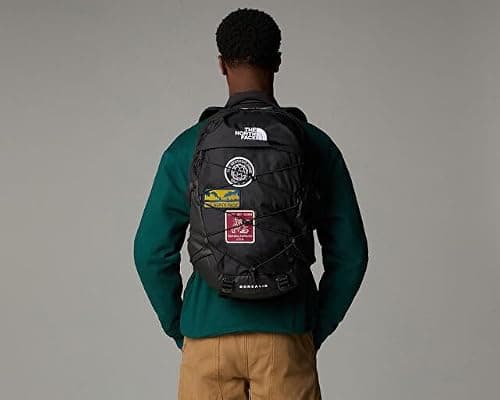 THE NORTH FACE Borealis Commuter Laptop Backpack | Water Repellent, Main Compartment with Laptop Sleeve for Everyday Carry, TNF Black U Borealis Patch/TNF White, One Size
