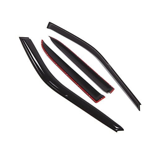 TuningPros Outside Mount Window Vent Visors Rain Guards Compatible with Honda Accord Sedan 1990-1993 | Side Window Wind Deflectors Rain Shields | Black Tinted, 4 Pcs Set, BGWV-205