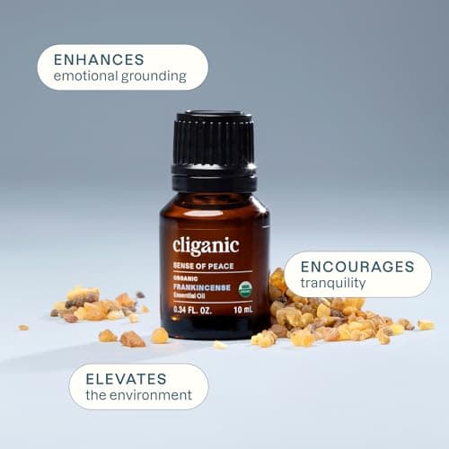 Cliganic Organic Frankincense Essential Oil, 100% Pure Natural Undiluted, for Aromatherapy | Non-GMO Verified
