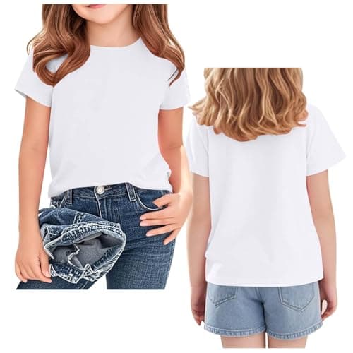 Custom T Shirts for Kids Boys Girls Personalized Youth T-Shirt Custom Image/Text Customized Front/Back Print White