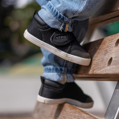 Stonz Cruiser™ Original Toddler Shoes – Breathable, Vegan, with Adjustable Fit Black