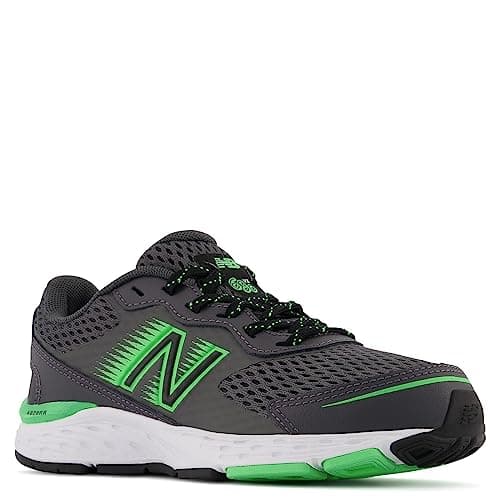 New Balance Kid's 680 V6 Lace-up Running Shoe, Magnet/Vibrant Spring/Black, 11.5 Wide Little Kid