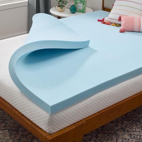 Linenspa 3 Inch Memory Foam Mattress Topper, Gel Infused Full Mattress Topper, CertiPUR-US Certified