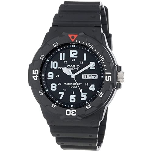 Casio Men's Quartz Day-Date Indicator Black Resin Dive Watch (Model: MRW200H-1BV)