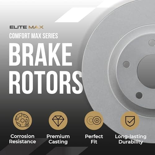 Max Advanced Brakes - Front Brake Rotor Set for 2018-2023 Chevy Equinox; 2016-2023 Malibu, Geomet Coated OE-Style Front Rotors, Daily Upgrade