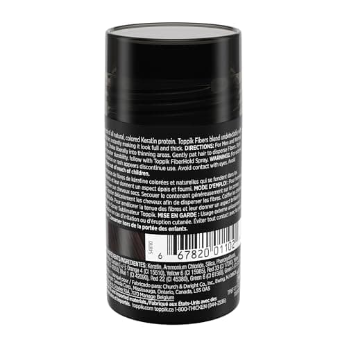 TOPPIK Hair Building Fibers,12 g, Fill In Fine or Thinning Hair, Instantly Thicker Looking, Multiple Shades for Men & Women