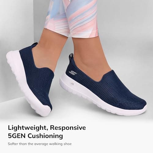Skechers Women's Go Walk Joy Sneaker, Navy/White, 8
