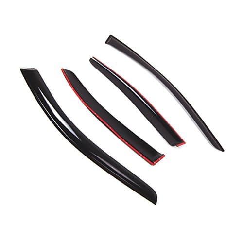 TuningPros Outside Mount Window Vent Visors Rain Guards Compatible with Nissan Maxima Sedan 2009-2015 | Side Window Wind Deflectors Rain Shields | Black Tinted, 4 Pcs Set, BGWV-346