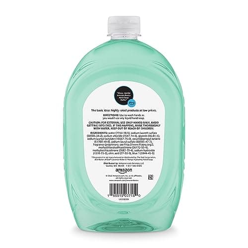Amazon Basics Liquid Hand Soap Refill, Mango and Coconut Water Scent, Triclosan-Free, Dermatologist Tested, pH Balanced, Paraben-Free, 50 Fl Oz (Pack of 1) (Previously Solimo)