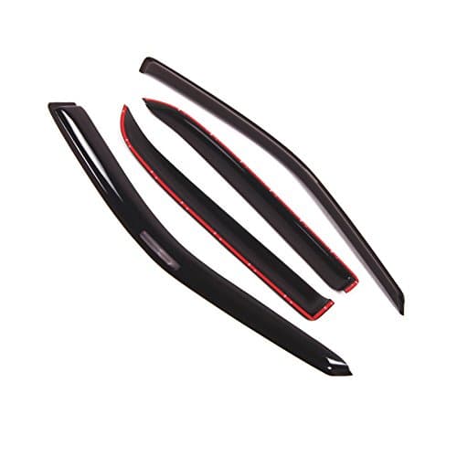 Tuningpros Window Visor Compatible with 1998-2011 Ford Crown Victoria, DGWV2-098 Outside Mount Deflector Rain Guard Dark Smoke, 4 Pcs Set