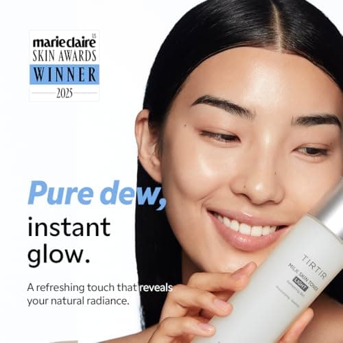 TIRTIR Milk Skin Toner Light | Instant Hydration with 4% Niacinamide, Pore-Tightening, Vegan Toner for Acne-Prone, Sensitive & Oily Skin, Fungal Acne Safe, Panthenol, Allantoin, Vitamin B