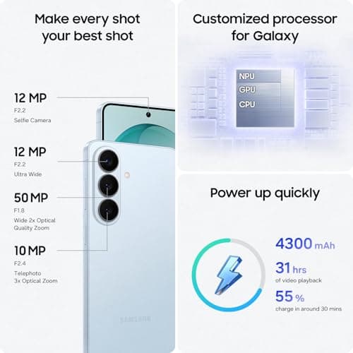 Samsung Galaxy S26 5G - Sky Blue, 512GB (CAD Version & Warranty, Unlocked) - 6.3" Privacy Display, Snapdragon 8 Elite Gen5, 50MP, Photo Assist with Galaxy AI - Financing Available