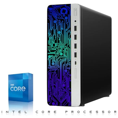 TechMagnet HP G3 Gaming Desktop PC,Intel Core i7 6th Gen,GT 1030 Graphics,16GB RAM,480GB SSD|2TB HDD,RGB Keyboard Mouse,RGB Headphone,Webcam,New Dual MTG 24-inch Monitor Windows 11(Renewed)