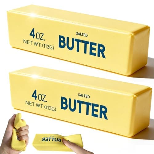 Slow Rising Squishy,Taba Squishy, Stress Balls,Party Favor Gift (Butter stick-2pcs)-0519 (Yellow-2pcs)
