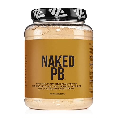 2LBs Premium Powdered Peanut Butter from US Farms – Bulk, Only Roasted Peanuts, Vegan, No Additives, Preservative Free, No Salt, No Sugar - 76 Servings - NAKED PB