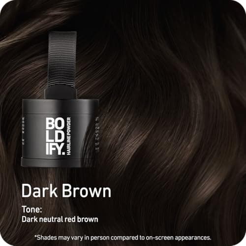 BOLDIFY Hairline Powder - Water-Resistant Root Touch Up Hair Color for Gray Coverage - 24-Hour Stain-Proof, Mess-Free Hair Powder for Thinning Hair