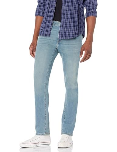 Amazon Essentials Men's Standard Slim-Fit Stretch Jean, Light Vintage, 36W x 28L