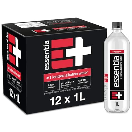 Essentia Ionized Alkaline Water, 9.5 Ph Until Opened, 99.9% Pure, Bottled Water, 12Pk