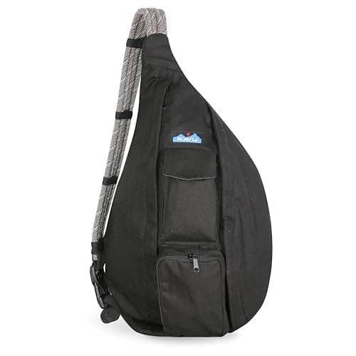 KAVU Rope Sling Bag - Large Crossbody Bags for Women & Men, Black