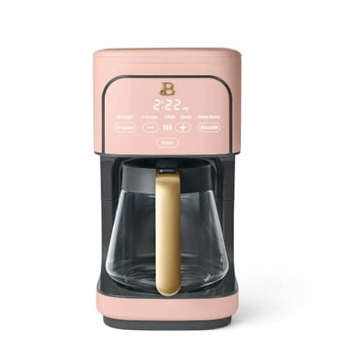 Beautiful 12-Cup Programmable Drip Coffee Maker by Drew Barrymore (Rose Pink)