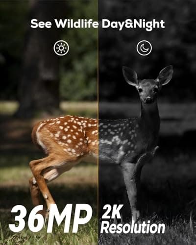 iZEEKER Trail Camera HD 36MP, Trail Cameras with 940nm No Glow Infrared LEDs, No WiFi, Night Vision Motion Activated IP66 Waterproof for Wildlife Watching Indoor Security