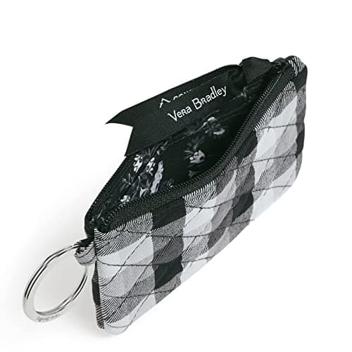 Vera Bradley Women's Cotton Zip ID Case Wallet, Kingbird Plaid, One Size