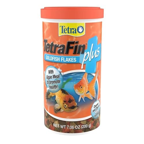 TetraFin Plus Goldfish Flakes Balanced Diet With Algae To Promote Health, 7.06 oz