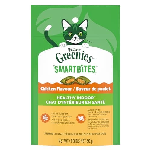GREENIES Feline SMARTBITES Cat Treats Natural Dental Care, Chicken Flavour, 2.1oz Pouch