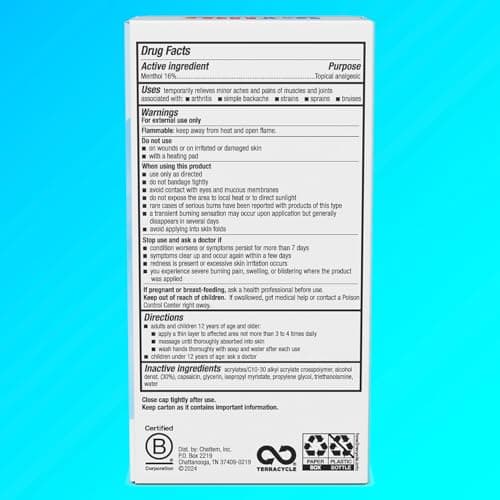 Icy Hot Original Pain Relief No-Mess Roll-On Applicator, Fast-Acting Pain Relief with Max Strength Menthol 16%, Contrast Therapy for Backaches, Joints, Muscle Strains and Arthritis, 2.5 oz