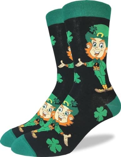 Good Luck Sock Men's St. Patrick's Day Leprechaun Socks, Adult, Shoe Size 7-12