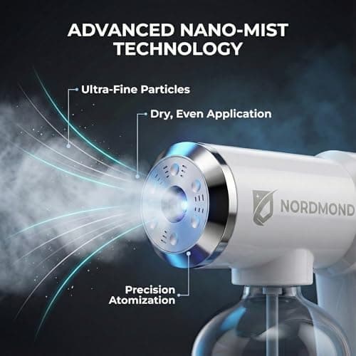 The Original Disinfectant Fogger Machine - Professional Sanitizer Sprayer - ULV Atomizer & Nano Steam Gun – Rechargeable Barber Spray Gun with Blue Light V2