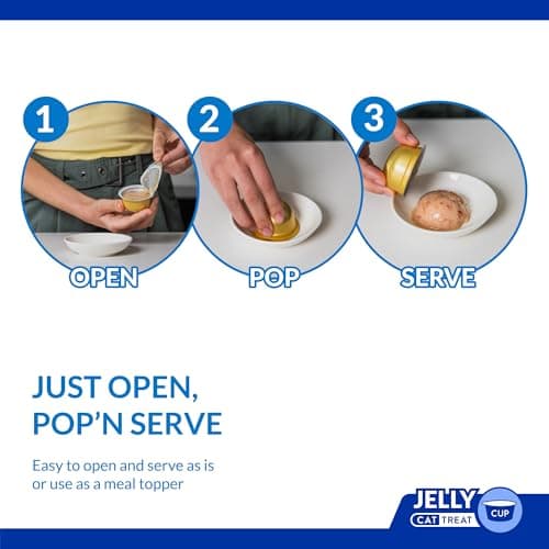 INABA Churu Pop'N Serve Jelly Cat Treat with Vitamin E & Taurine, 34 gram Cup, 8 Cups, Chicken Recipe