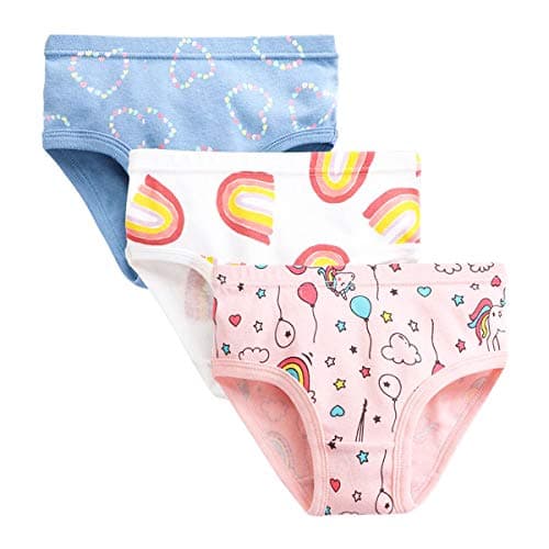 JackLoveBriefs Girls Soft Cotton Underwear with 9 Packs Baby Panties Assorted Briefs(5-6T) Yellow