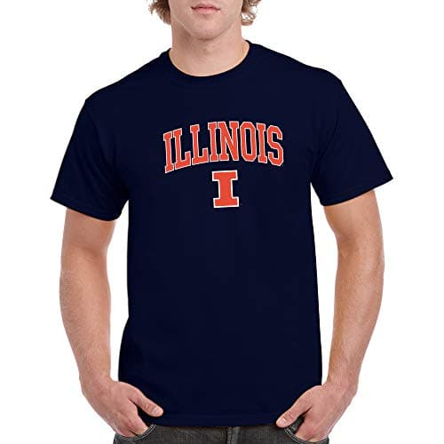 UGP Campus Apparel AS03 - Illinois Fighting Illini Arch Logo T-Shirt - Large - Navy