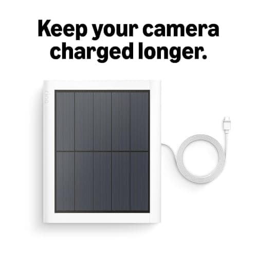 Ring Solar Panel (2nd Generation), 4W for Outdoor Cam Plus, Outdoor Cam (Stick Up Cam), Stick Up Cam Pro, Spotlight Cam Plus, Spotlight Cam Pro - White