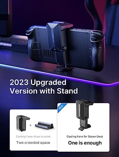 JSAUX Cooling Fan for Steam Deck&OLED, Cool Down Accessories for Steam Deck OLED, Cools to Enhance Performance & Extend Console Battery Life, Innovative Cooling Fan for Gaming-GP0201