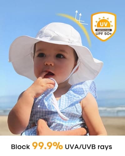 FURTALK Baby Sun hat Summer Beach Hats with UPF 50+ Sun Protection Wide Brim Toddler Sun Hat Cap